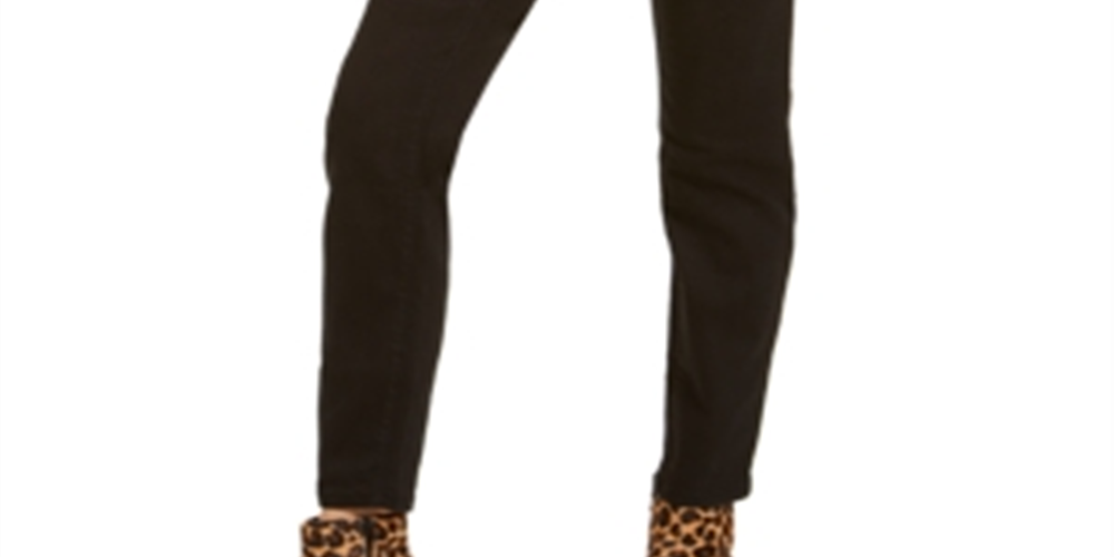 INC International Concepts Women's Essential Curvy Fit Skinny Jeans Black Size 4S