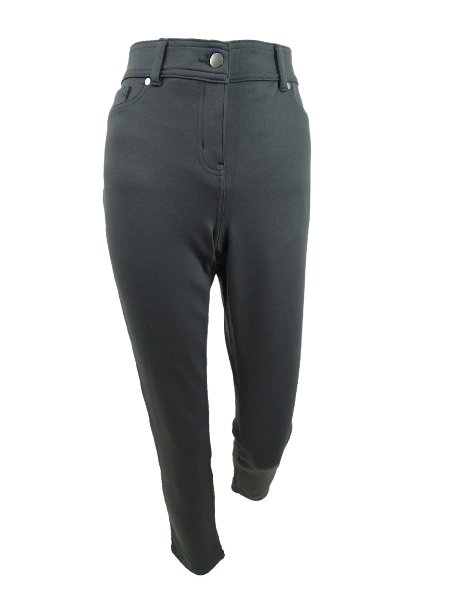 Style & Co Women's Ponte Knit Skinny Pants Gray Size 8 Petite