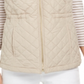 Charter Club Women's Woven Hooded Quilted Vest Tan Size M