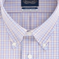 Eagle Men's Check Collared Dress Shirt Purple Size 18.5X36X37