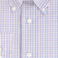 Eagle Men's Check Collared Dress Shirt Purple Size 18.5X36X37