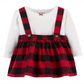 Carter's Girl's Infant Bodysuits Plaid Bodysuit & Red Plaid Skirt Red Size 12MOS