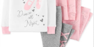 Carter's Toddler Girl's Sleep Bottoms Dance All Night' Ballet 2 Pair Pajama Set Pink Size 2T