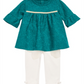 First Impressions Baby Girl's 2 Pc Lace Tunic & Ruffle Leggings Set Green Size 0-3