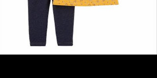 Carter's Toddler Girl's 2 Pc Floral Print Top & Denim Leggings Set Yellow Size 2T