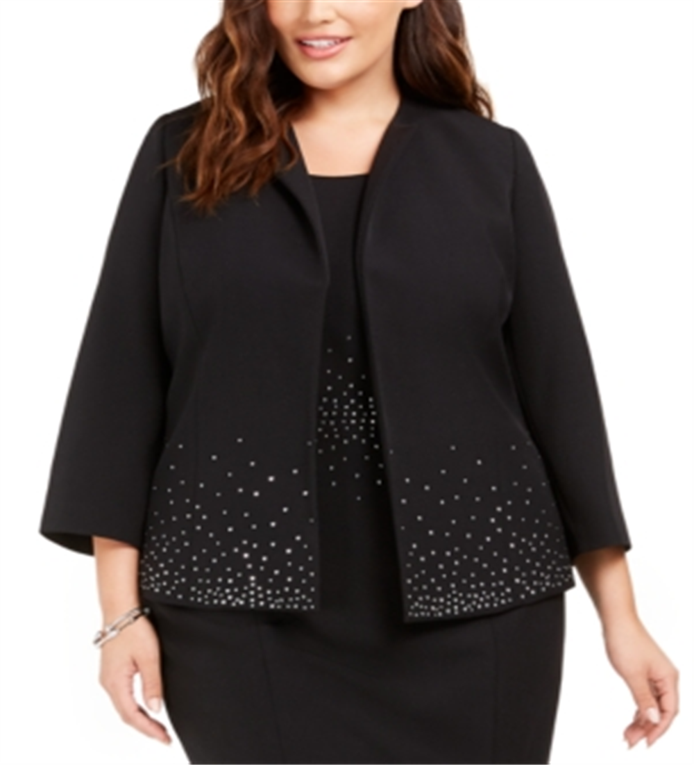 Kasper Women's Suit Wear to Work Jacket Black Size 18W