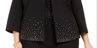 Kasper Women's Suit Wear to Work Jacket Black Size 18W