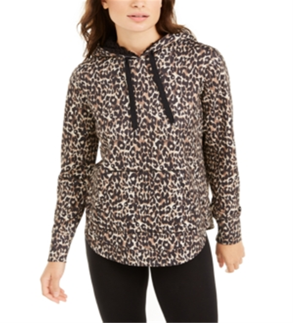 Ideology Women's Sweatshirt Ru Hoodie Brown Size XX-Large