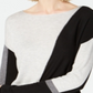 INC International Concepts Women's Wool Colorblock Tunic Top Gray Size Petite Small