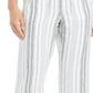 Charter Club Women's Striped Capri Pants White Size Medium