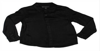 INC International Concepts Boy's Daddy and Me Satin Button Down Shirt Black Size M