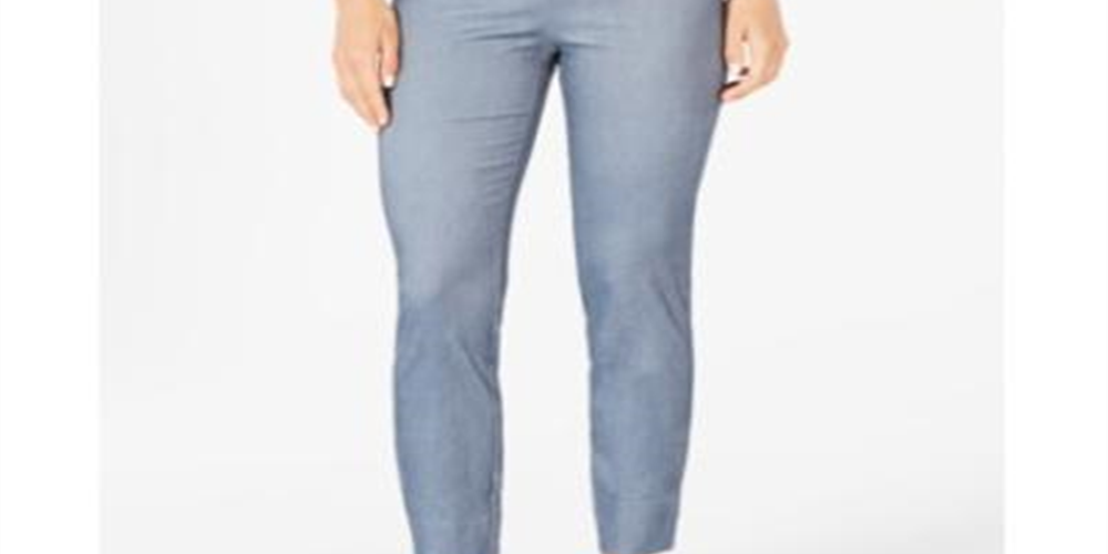 Charter Club Women's Tummy Control Skinny Pants Blue Size 10 Petite