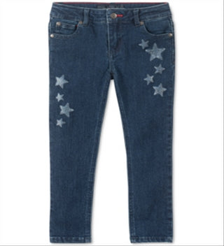Tommy Hilfiger Little Girl's Glitter Star Skinny Jeans Blue Size 5