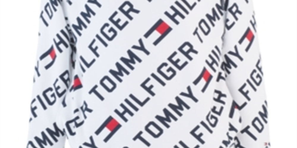 Tommy Hilfiger Big Boy's Jayden Fleece Logo Hoodie White Size S