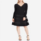 Ralph Lauren Women's Tulle Trim Jersey Dress Black Size 6