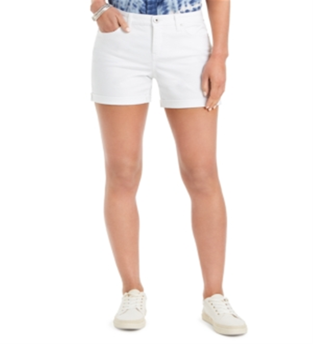 Style & Co Women's Boyfriend Shorts White Size 2-SHORT