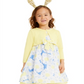 Blueberi Boulevard Toddler Girl's 2 Pc Shrug & Floral Dress Set Yellow Size 4T