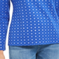Karen Scott Women's Snowflake Dot Printed Mock Neck Top Blue Size X-Small