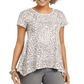Style & Co Women's Leopard Print Top Brown Size Medium
