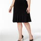 Nine West Women's Replen Flared Skirt Black Size 20W