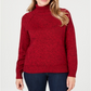 Karen Scott Women's Cotton Turtleneck Sweater Red Size Petite Large