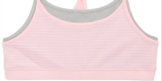 Ideology Big Girl's Mesh Layered Look Sports Bra Pink Size Small