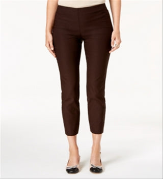Charter Club Women's Tummy Control Ankle Pants Brown Size 4 Petite