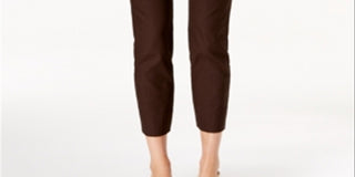 Charter Club Women's Tummy Control Ankle Pants Brown Size 4 Petite