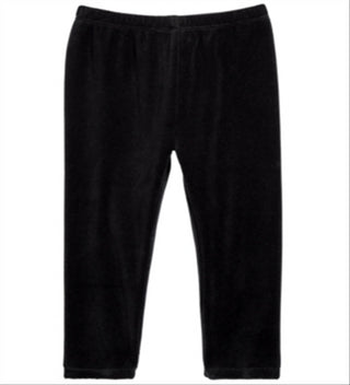 First Impressions Baby Girl's Velour Leggings Black Size 6-9MOS