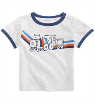 First Impressions Baby Boy's Train T-Shirt Gray Size 6-9MOS