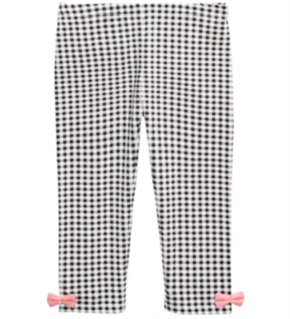 First Impressions Baby Girl's Gingham Bow Leggings White Size 12MOS