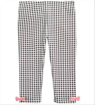 First Impressions Baby Girl's Gingham Bow Leggings White Size 12MOS