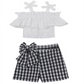 Rare Editions Little Girl's Knit Top and Short Set White Size 5