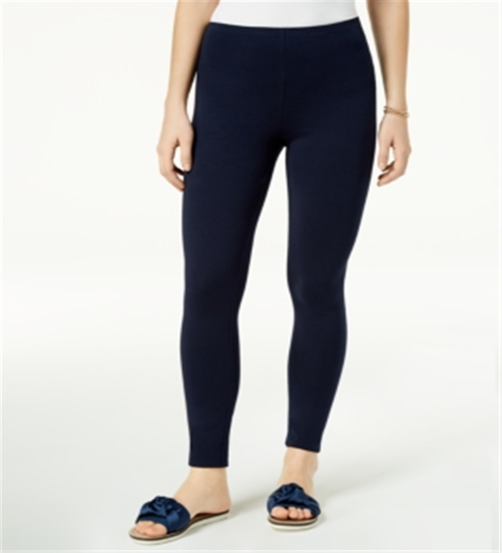 Maison Jules Women's Solid Pull on Leggings Blue Size X-Small