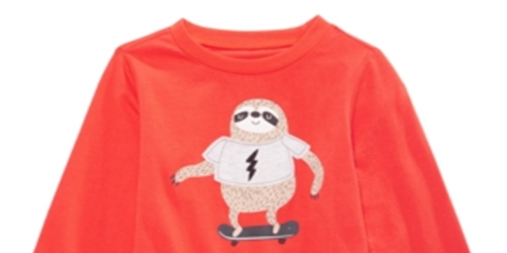 First Impressions Baby Boy's Sloth Print Cotton T-Shirt Red Size 18MOS