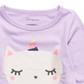 First Impressions Baby Girl's Cotton Caticorn Peplum Hem T-Shirt Purple Size 12MOS