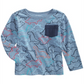 First Impressions Baby Boy's Dinosaur Print T-Shirt Blue Size 6-9MOS
