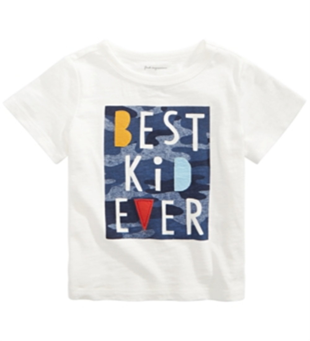 First Impressions Baby Boy's Best Kid Print Cotton T-Shirt White Size 12MOS