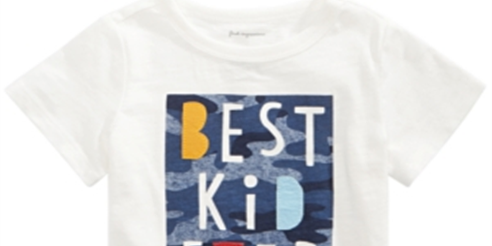 First Impressions Baby Boy's Best Kid Print Cotton T-Shirt White Size 12MOS