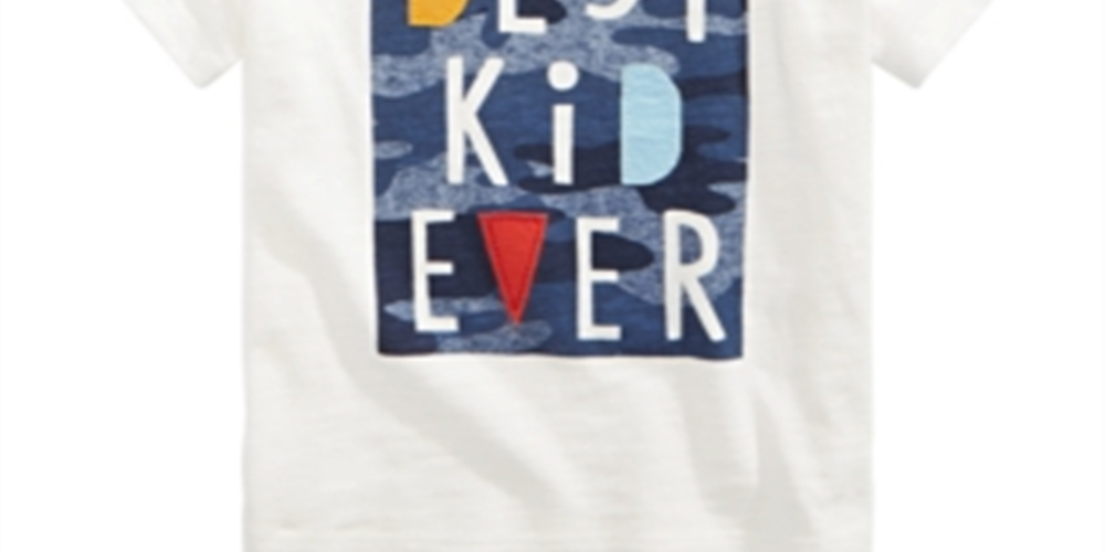 First Impressions Baby Boy's Best Kid Print Cotton T-Shirt White Size 12MOS