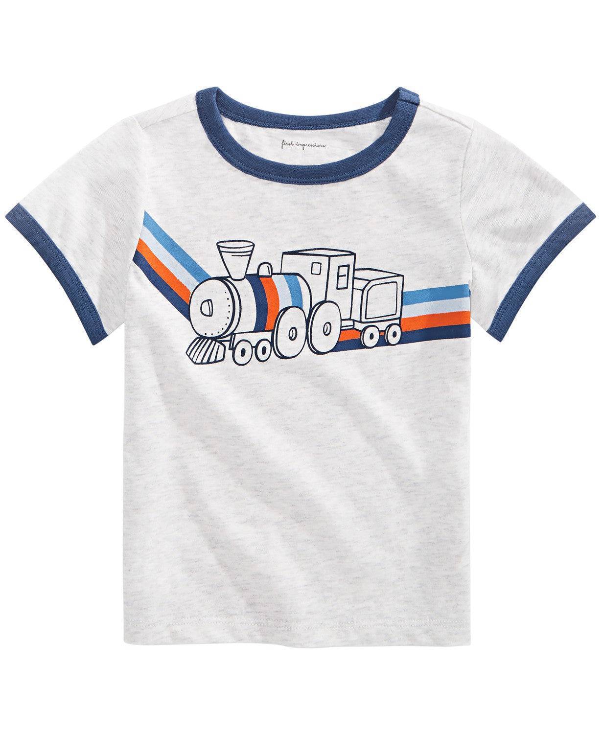First Impressions Baby Boy's Train T-Shirt Gray Size 3-6MOS