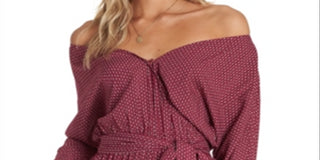 Billabong Women's Forever and More Romper Red Size Medium