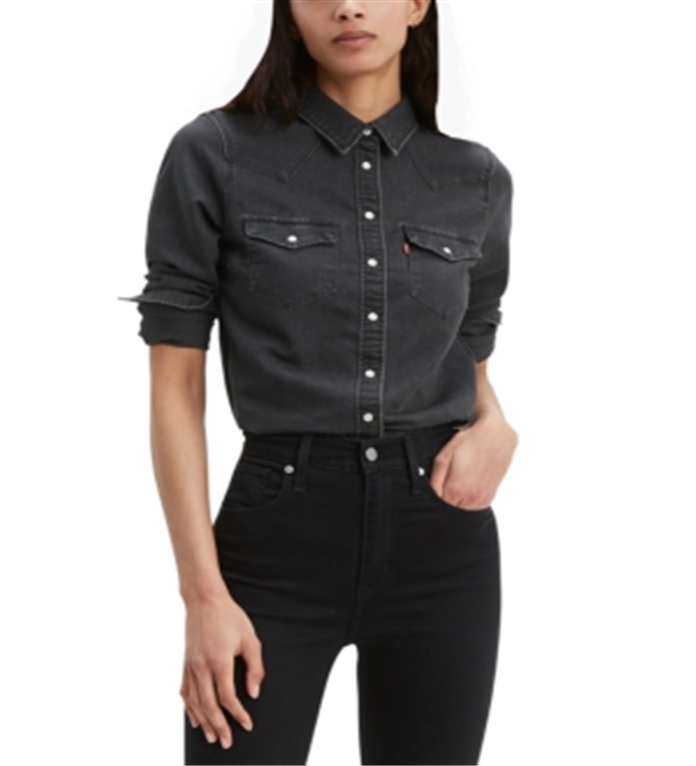 Levi's Women's Ultimate Western Shirt Black Size X-Large
