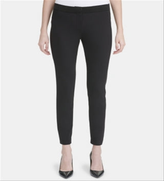 Calvin Klein Women's Contract Waist Stretch Skinny Pants Black Size 14
