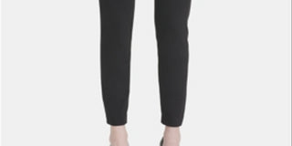 Calvin Klein Women's Contract Waist Stretch Skinny Pants Black Size 14