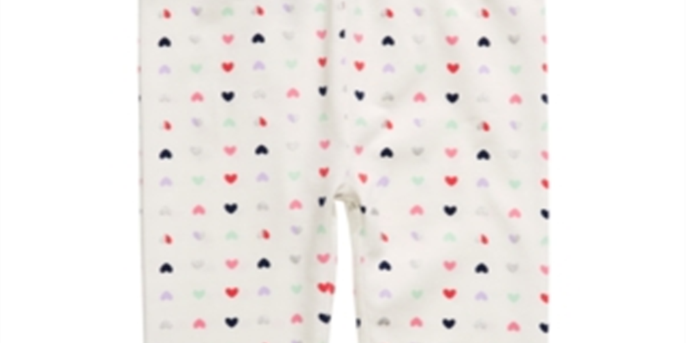 First Impressions Baby Girl's Heart Print Leggings White Size 18MOS