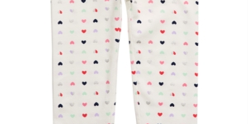 First Impressions Baby Girl's Heart Print Leggings White Size 18MOS