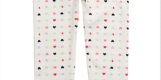 First Impressions Baby Girl's Heart Print Leggings White Size 18MOS