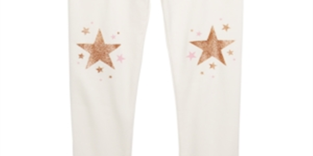 Epic Threads Toddler Girl's Star Knee Leggings White Size 3T