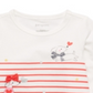 First Impressions Baby Girl's Long Sleeve Striped Dogs T-Shirt White Size 12MOS